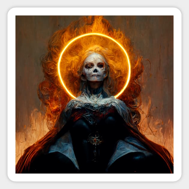 Lady Death - best selling Sticker by bayamba